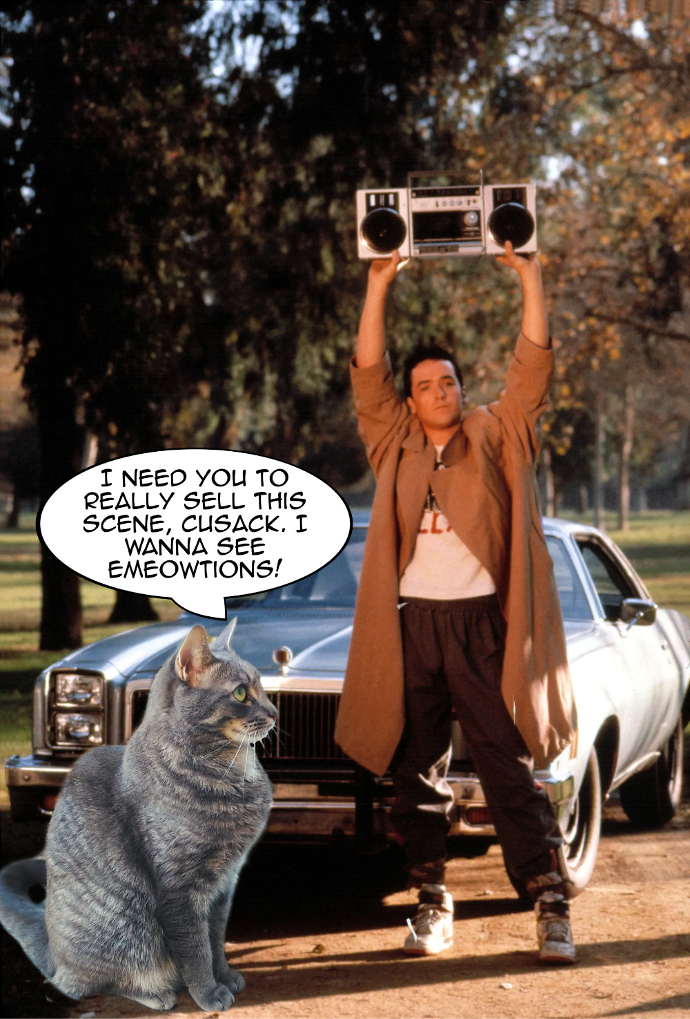 John Cusack and Buddy the Cat